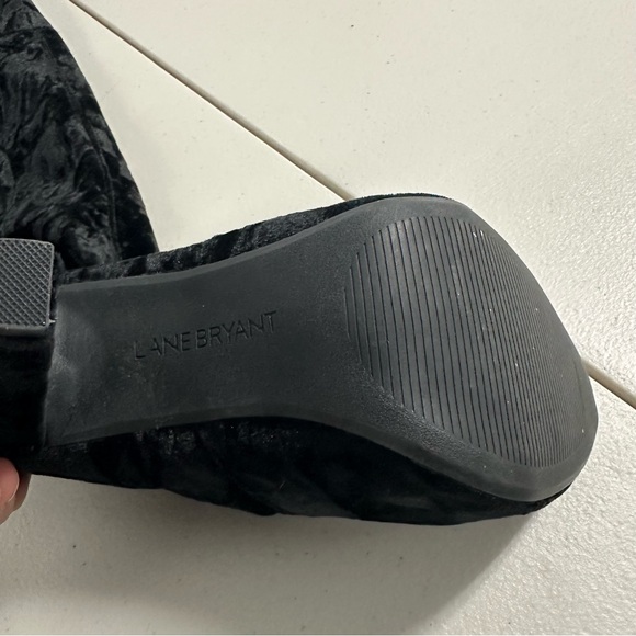 Lane Bryant Women’s Thigh High Black Velvet Style Boots - Size 9W - Picture 6 of 8